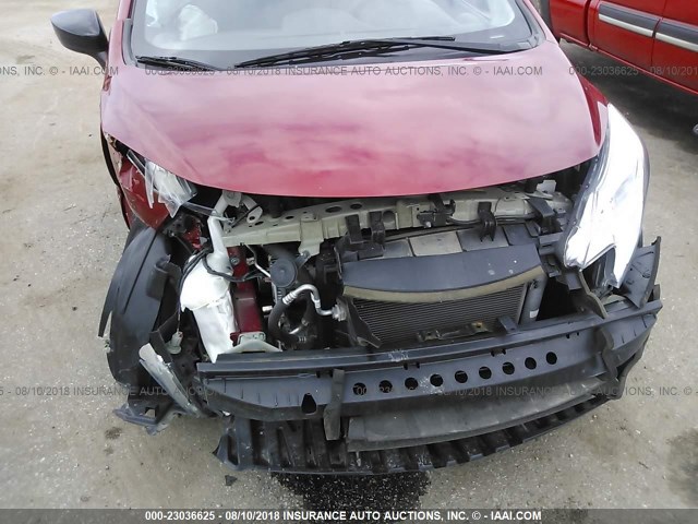 3N1CE2CP4FL431121 - 2015 NISSAN VERSA NOTE S/S PLUS/SV/SL/SR RED photo 6