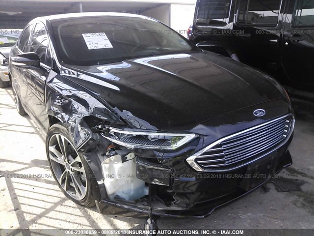 3FA6P0K9XHR228574 - 2017 FORD FUSION TITANIUM BLACK photo 1