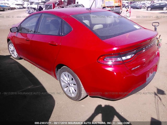 1C3CDFBH8ED871496 - 2014 DODGE DART SXT RED photo 3