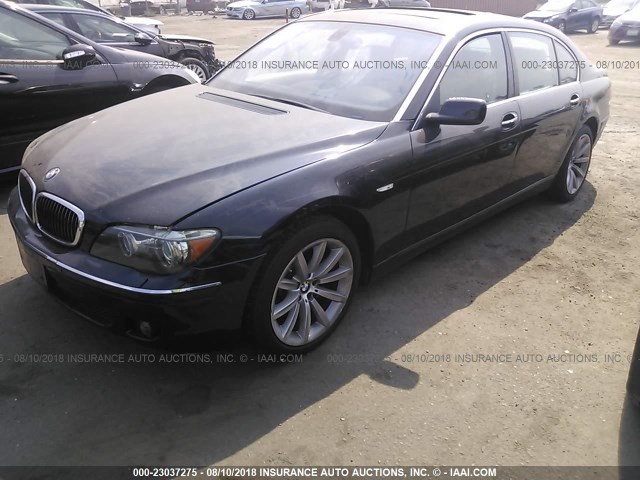 WBAHN83568DT79307 - 2008 BMW 750 LI BLUE photo 2