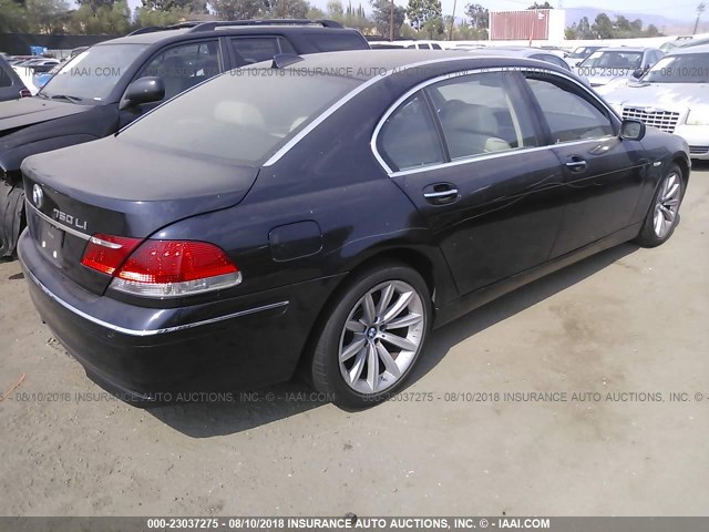 WBAHN83568DT79307 - 2008 BMW 750 LI BLUE photo 4