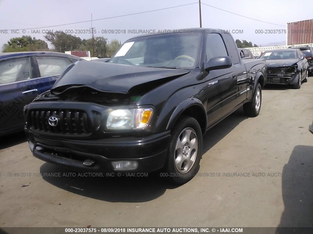 5TEVN52N11Z765524 - 2001 TOYOTA TACOMA XTRACAB S-RUNNER BLACK photo 2