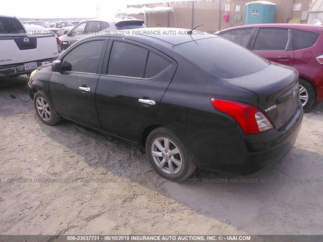 3N1CN7AP7CL816944 - 2012 NISSAN VERSA S/SV/SL BLACK photo 3