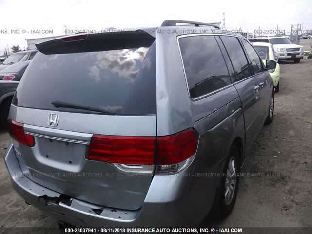 5FNRL3H72AB002417 - 2010 HONDA ODYSSEY EXL SILVER photo 4