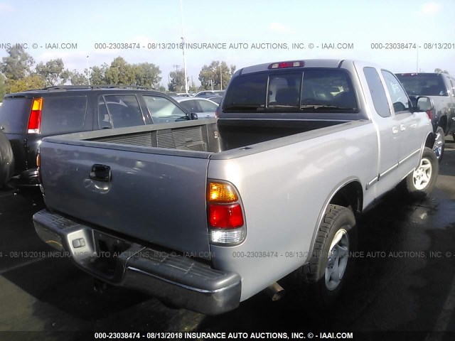 5TBRT34161S155484 - 2001 TOYOTA TUNDRA ACCESS CAB/ACCESS CAB SR5 GRAY photo 4