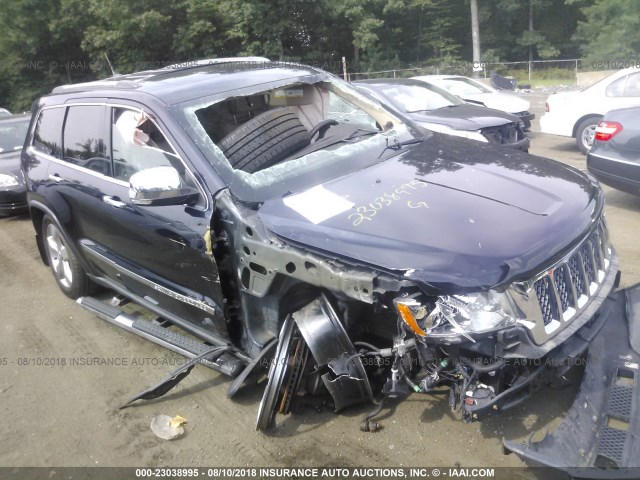 1J4RR6GTXBC604778 - 2011 JEEP GRAND CHEROKEE OVERLAND BLUE photo 1