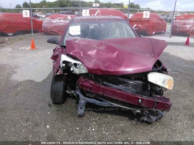 1G1ZS58F67F256893 - 2007 CHEVROLET MALIBU LS 栗色 照片 6
