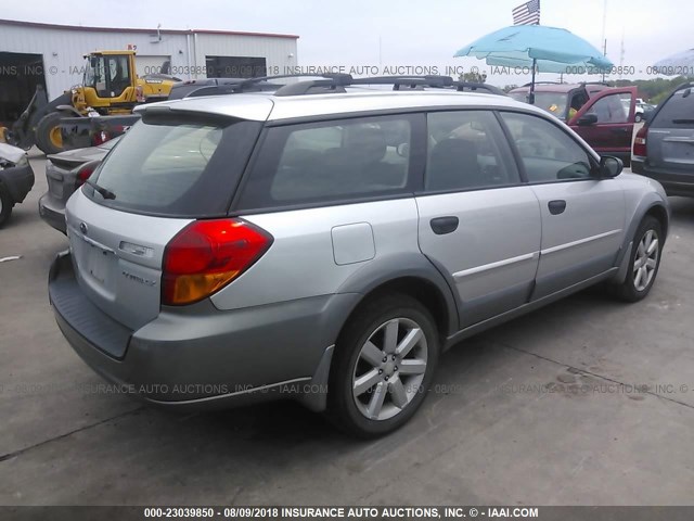 4S4BP61C277342787 - 2007 SUBARU LEGACY OUTBACK 2.5I SILVER photo 4