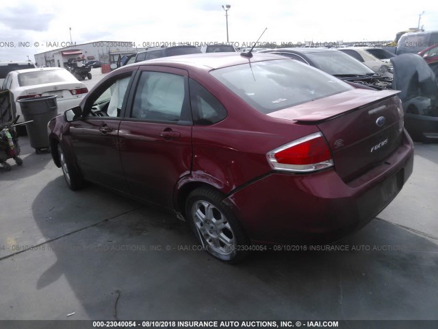 1FAHP36N09W173097 - 2009 FORD FOCUS SES RED photo 3