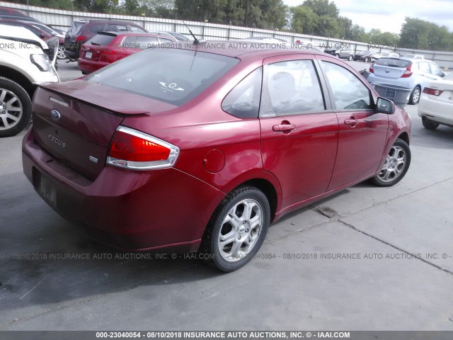 1FAHP36N09W173097 - 2009 FORD FOCUS SES RED photo 4