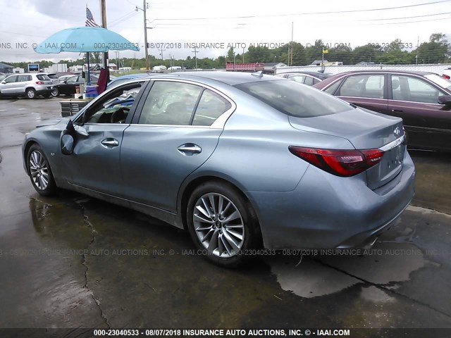 JN1EV7AP5JM363631 - 2018 INFINITI Q50 LUXE/SPORT BLUE photo 3