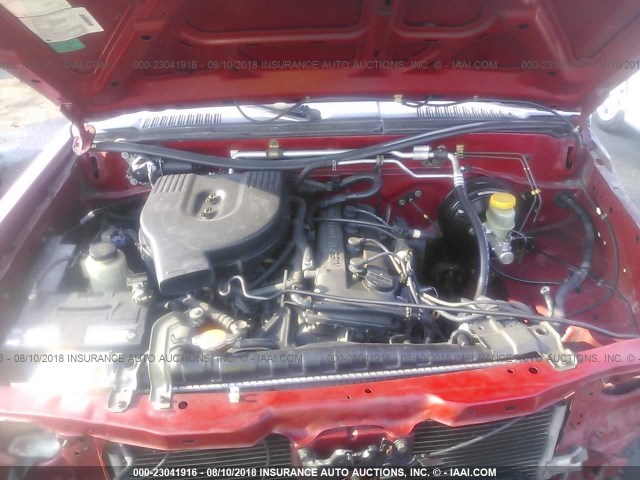 1N6DD26S12C353484 - 2002 NISSAN FRONTIER KING CAB XE RED photo 10