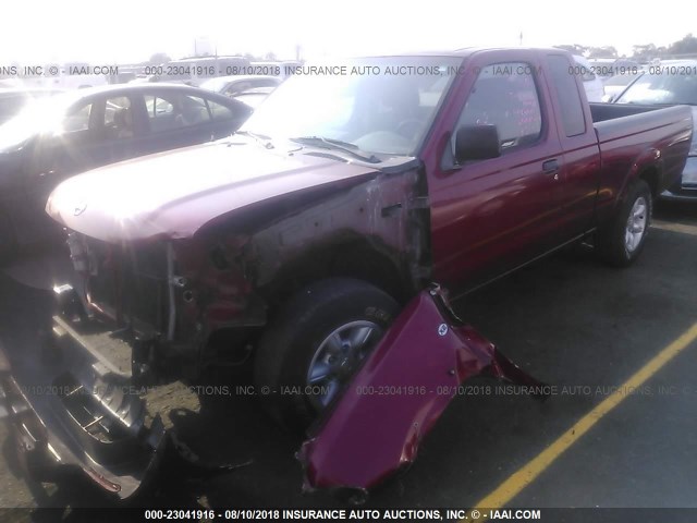 1N6DD26S12C353484 - 2002 NISSAN FRONTIER KING CAB XE RED photo 2