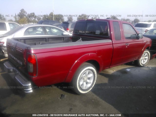 1N6DD26S12C353484 - 2002 NISSAN FRONTIER KING CAB XE RED photo 4