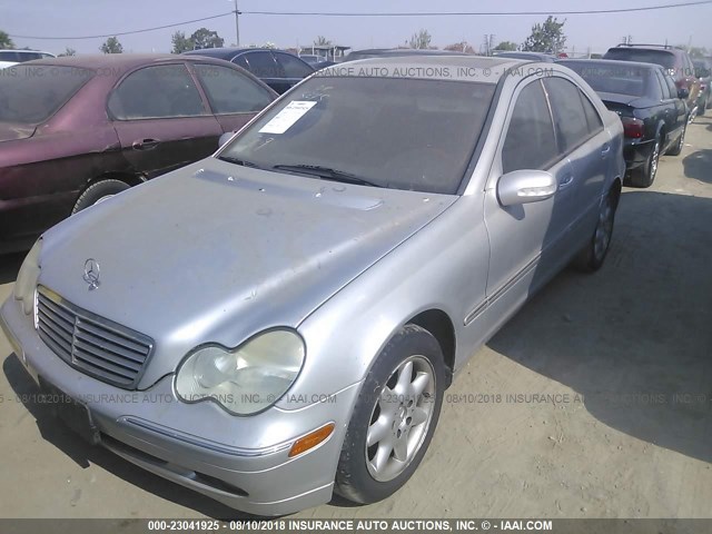 WDBRF61J21F041064 - 2001 MERCEDES-BENZ C 240 SILVER photo 2