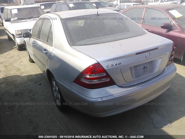 WDBRF61J21F041064 - 2001 MERCEDES-BENZ C 240 SILVER photo 3