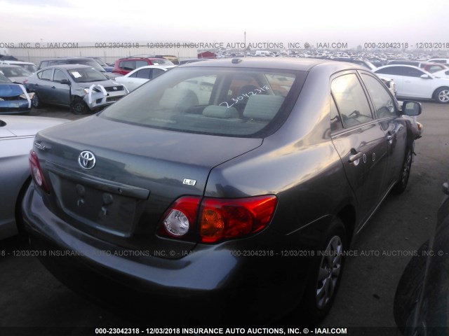 JTDBL40E699055113 - 2009 TOYOTA COROLLA LE/XLE GRAY photo 4