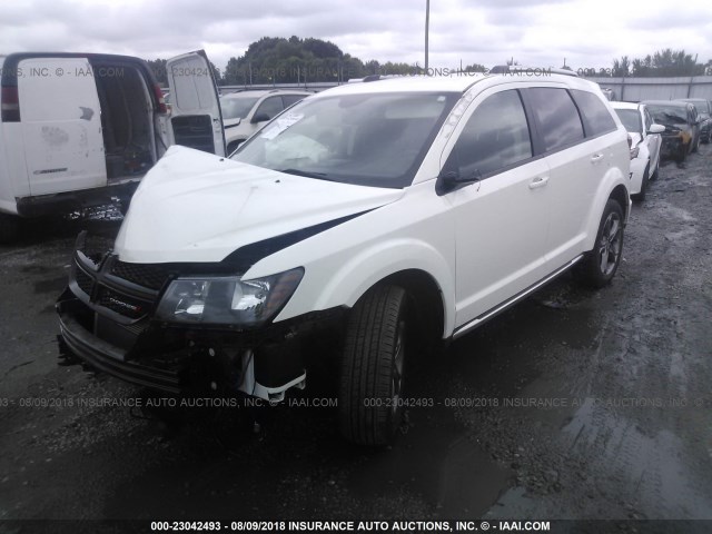 3C4PDCGB3HT605544 - 2017 DODGE JOURNEY CROSSROAD WHITE photo 2