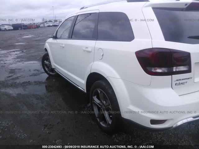 3C4PDCGB3HT605544 - 2017 DODGE JOURNEY CROSSROAD WHITE photo 3