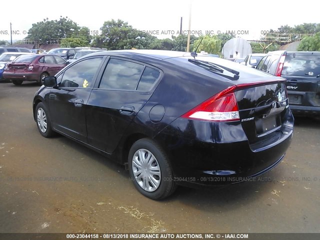 JHMZE2H59AS031613 - 2010 HONDA INSIGHT LX BLACK photo 3