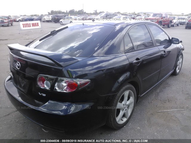 1YVHP84D175M04331 - 2007 MAZDA 6 S BLACK photo 4