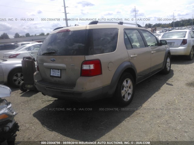 1FMDK02117GA29134 - 2007 FORD FREESTYLE SEL GOLD photo 4