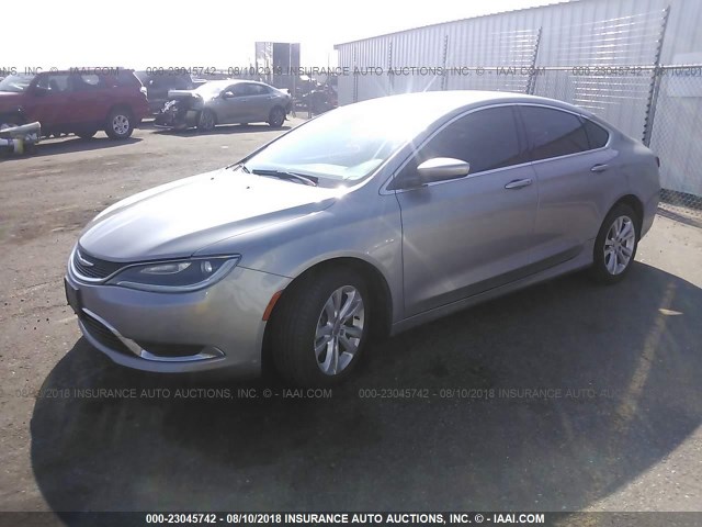 1C3CCCAB4FN623899 - 2015 CHRYSLER 200 LIMITED SILVER photo 2