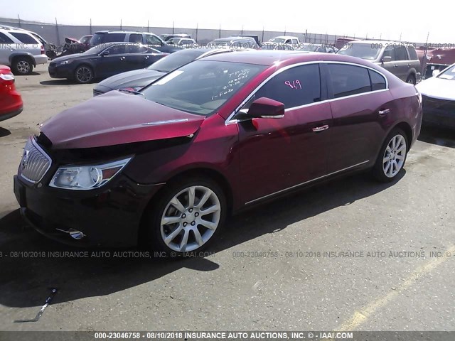1G4GE5GD6BF234225 - 2011 BUICK LACROSSE CXS MAROON photo 2