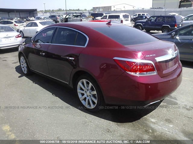 1G4GE5GD6BF234225 - 2011 BUICK LACROSSE CXS MAROON photo 3