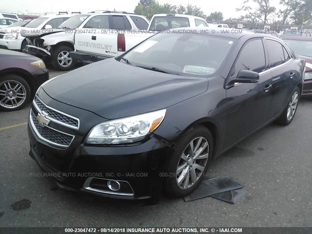 1G11E5SA1DU129557 - 2013 CHEVROLET MALIBU 2LT BLACK photo 2