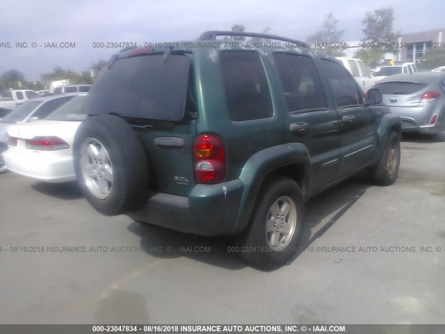 1J8GL58K84W184222 - 2004 JEEP LIBERTY LIMITED GREEN photo 4