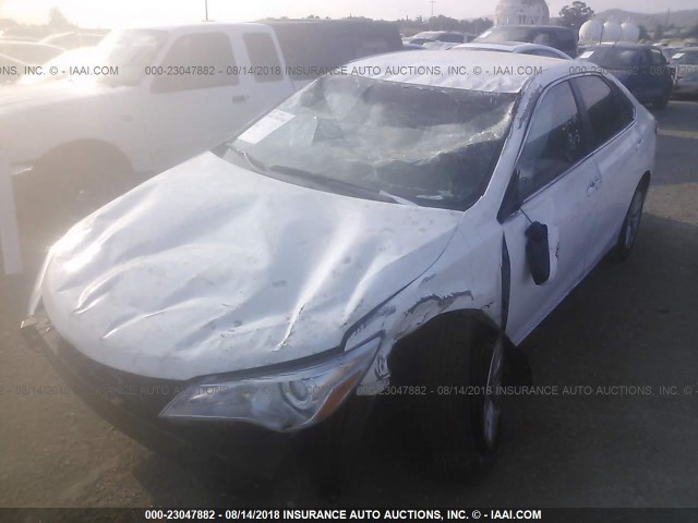 4T4BF1FK2FR516207 - 2015 TOYOTA CAMRY LE/XLE/SE/XSE WHITE photo 2