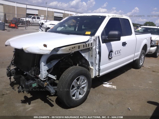 1FTEX1C50JKC22171 - 2018 FORD F150 SUPER CAB WHITE photo 2