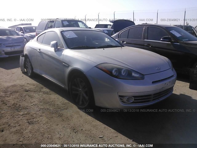 KMHHM66D28U266253 - 2008 HYUNDAI TIBURON GS SILVER photo 1