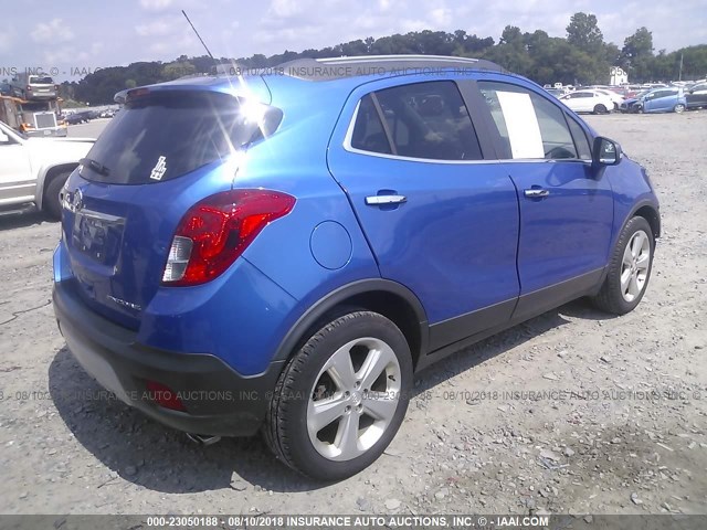 KL4CJASB6GB617149 - 2016 BUICK ENCORE BLUE photo 4