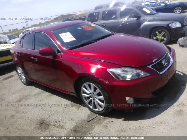 JTHBK262X85053938 - 2008 LEXUS IS 250 RED photo 1