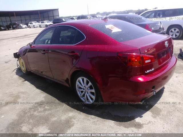 JTHBK262X85053938 - 2008 LEXUS IS 250 RED photo 3