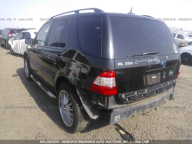 4JGAB57E14A506929 - 2004 MERCEDES-BENZ ML 350 BLACK photo 3