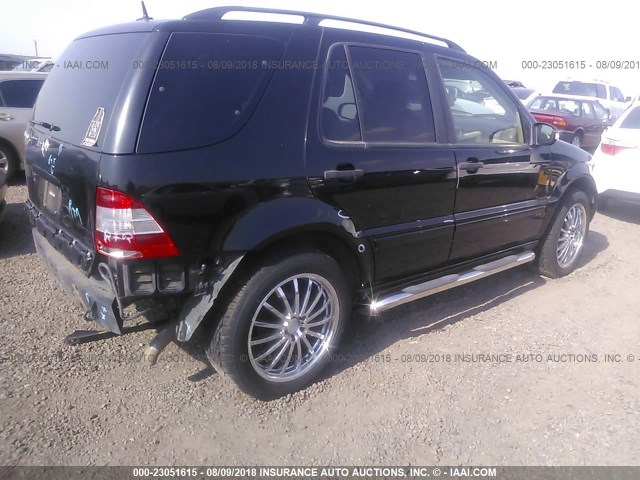 4JGAB57E14A506929 - 2004 MERCEDES-BENZ ML 350 BLACK photo 4