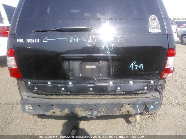 4JGAB57E14A506929 - 2004 MERCEDES-BENZ ML 350 BLACK photo 6