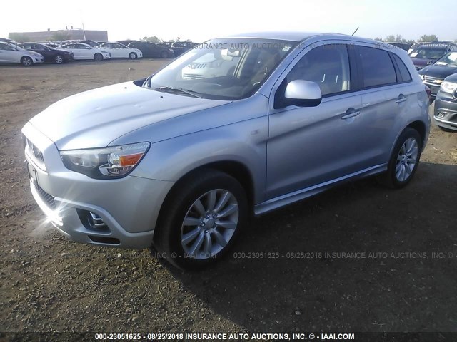 JA4AR4AU7BZ021309 - 2011 MITSUBISHI OUTLANDER SPORT SE SILVER photo 2