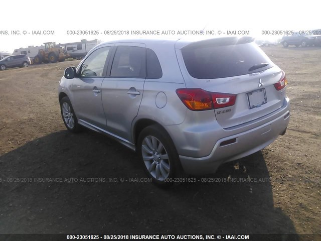 JA4AR4AU7BZ021309 - 2011 MITSUBISHI OUTLANDER SPORT SE SILVER photo 3