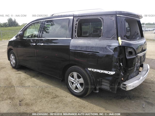 JN8AE2KP0D9067425 - 2013 NISSAN QUEST S/SV/SL/LE BLACK photo 3