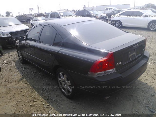 YV1RS592752425983 - 2005 VOLVO S60 2.5T BLACK photo 3