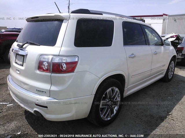 1GKKVTED2BJ416513 - 2011 GMC ACADIA DENALI WHITE photo 4