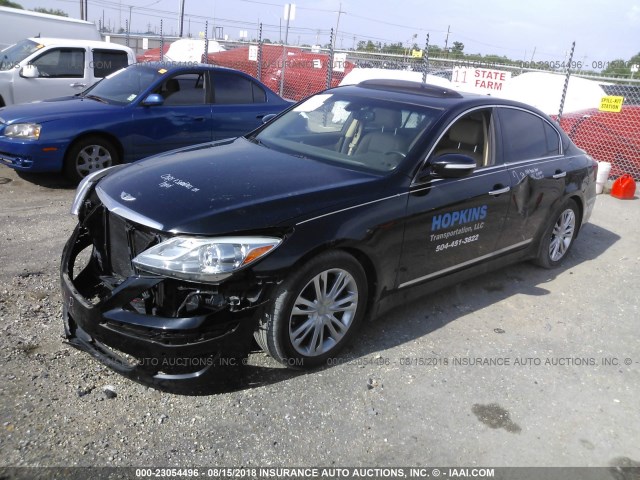 KMHGC4DD1CU151755 - 2012 HYUNDAI GENESIS 3.8L BLACK photo 2