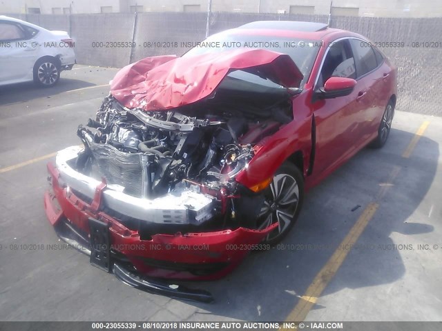 2HGFC1F73GH658351 - 2016 HONDA CIVIC EXL RED photo 2