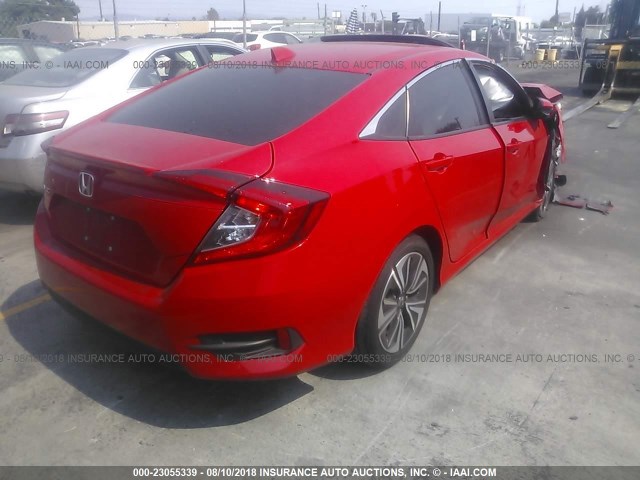 2HGFC1F73GH658351 - 2016 HONDA CIVIC EXL RED photo 4