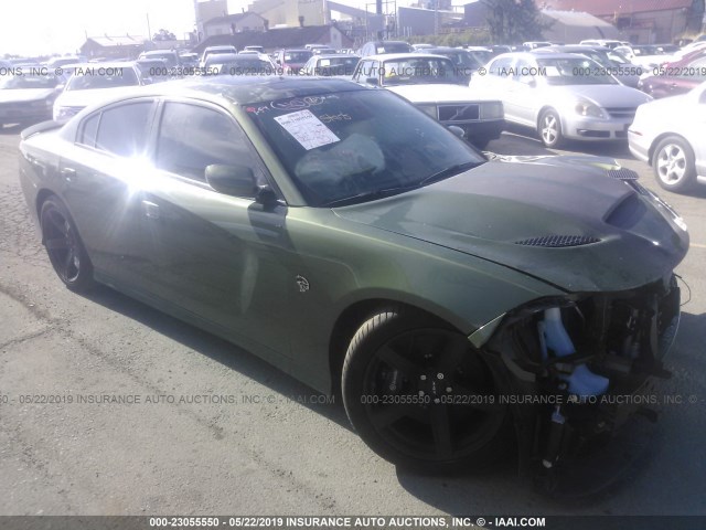 2C3CDXL9XJH246981 - 2018 DODGE CHARGER SRT HELLCAT GREEN photo 1