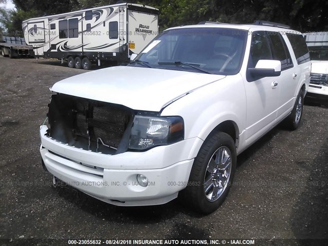 1FMJK2A52AEB70963 - 2010 FORD EXPEDITION EL LIMITED WHITE photo 2